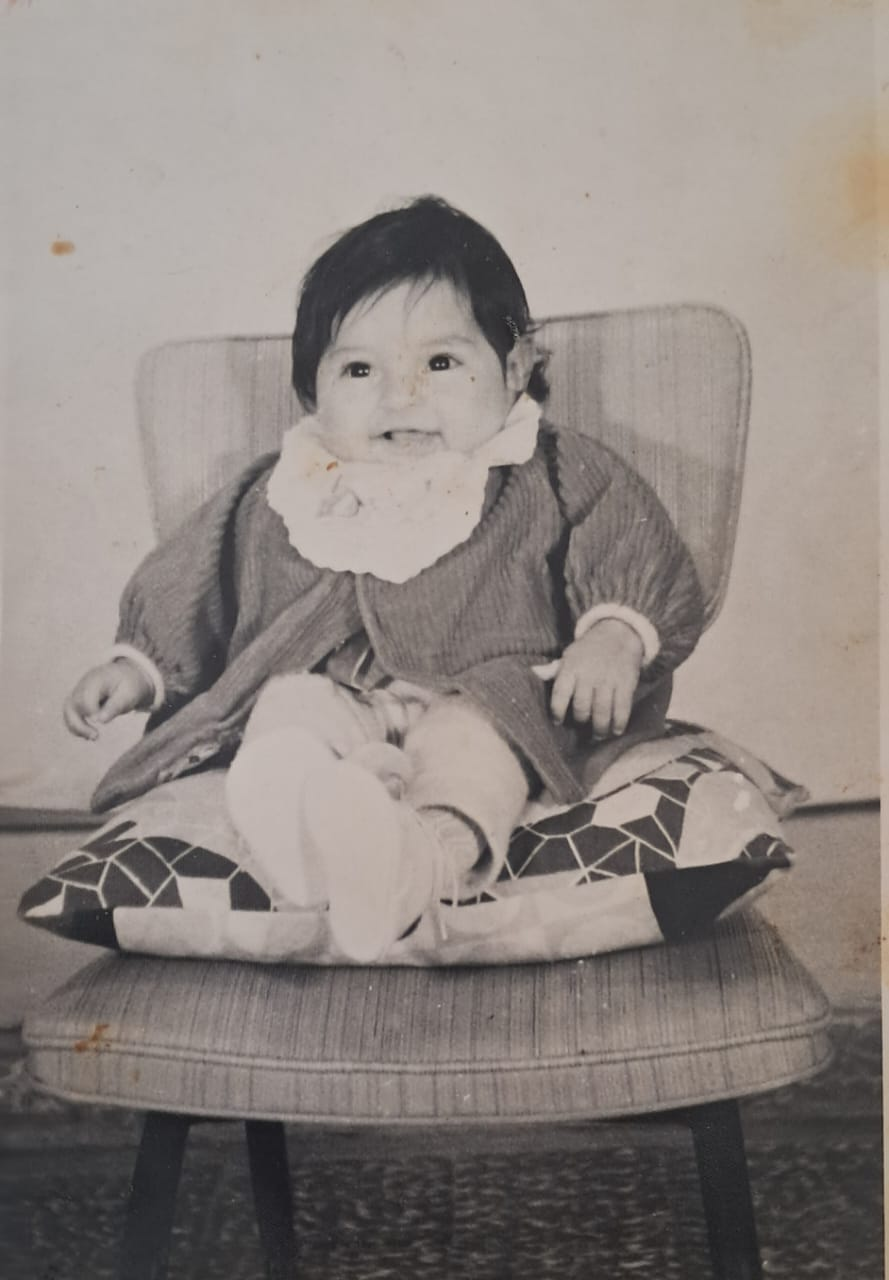 Retrato de María Rita Guzmán durante su infancia